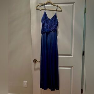 royal blue retrofete prom dress